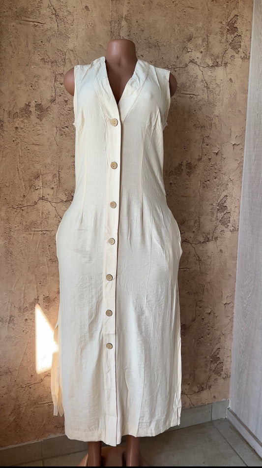 Classic Button Maxi Dress