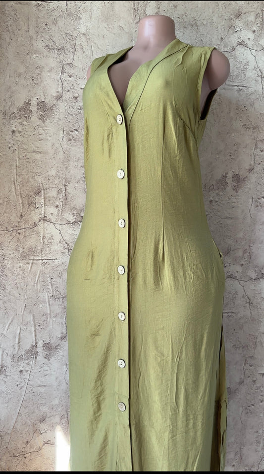 Classic Button Maxi Dress